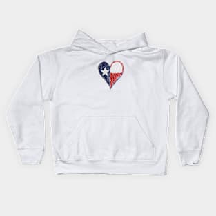 tx heart Kids Hoodie